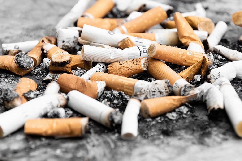 Plastic Free July cigarettes awareness showing cigarette butts as plastic pollution